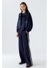 Oui | Side Stripe Navy Trousers