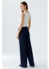 Oui | Pinstripe Navy Trousers