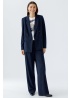 Oui | Pinstripe Navy Jacket