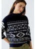 Oui | Navy Knitted Jumper