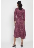 Onjenu | Amy Dress Abstract Pink Bordeaux