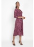 Onjenu | Amy Dress Abstract Pink Bordeaux