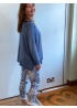 Lulu | Blue Animal Print Trousers