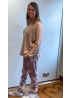Lulu | Pink Camouflage Trousers