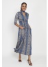 Onjenu | Crawford Dress Snake Blue Grey