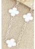 Envy | White Pearl Clover Necklace