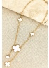 Envy | White Clover Pendant Gold Necklace