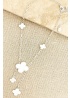 Envy | White Clover Pendant Silver Necklace