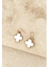 Envy | White Pearl Clover Earrings