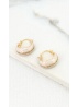 Envy | White Resin Hoop Earrings