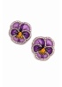 MyDoris | Purple Pansy Stud Earrings
