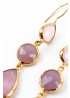 MyDoris | Pink Glass Triple Drop Earrings
