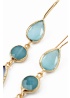 MyDoris | Blue Glass Triple Drop Earrings