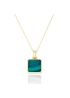 Spoke | Malachite Square Pendant & Chain