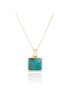 Spoke | Turquoise Square Pendant & Chain
