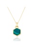 Spoke | Malachite Hexagon Pendant & Chain