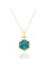 Spoke | Turquoise Hexagon Pendant & Chain