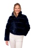 FranchettiBond | Navy Faux Fur Jacket