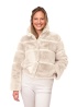 FranchettiBond | Cream Faux Fur Jacket