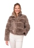 FranchettiBond | Taupe Faux Fur Jacket