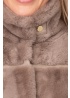 FranchettiBond | Taupe Longer Style Faux Fur Jacket