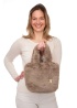 FranchettiBond | Taupe Faux Fur Bag