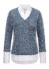Just White | Fluffy Jumper With Under Shirt