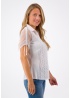 Just White | Mesh Detail Blouse