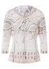Just White | Print Zip Top