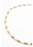 MyDoris | Beaded Pink Cube and Gold Pearl Necklace