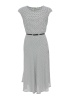 Black & White Printed Flare Dress