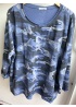 Lulu | Blue Camouflage Sweat Top
