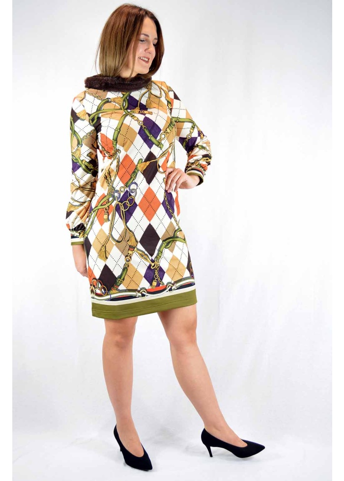 AnaAlcazar | Fur Collar Dress