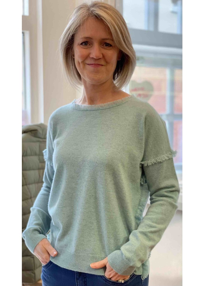 Repeat | Cashmere Fringed Jumper