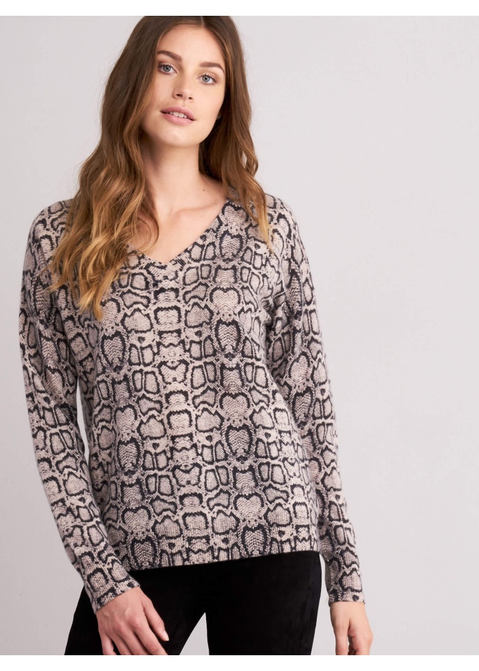Repeat | Cashmere Sweater With Snake Print