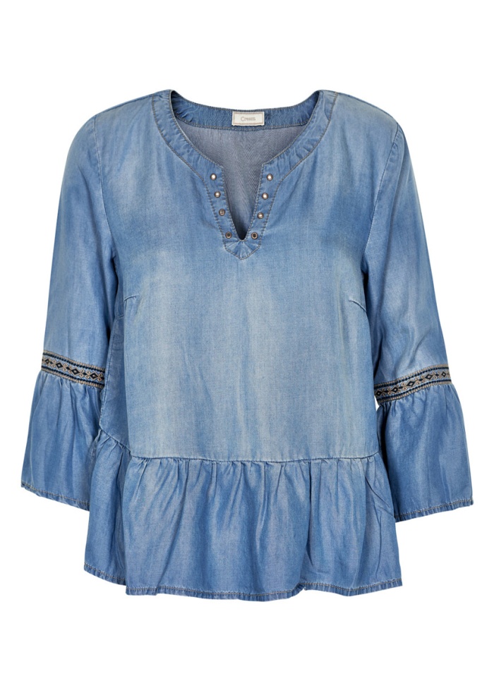 Cream | Denim Blouse
