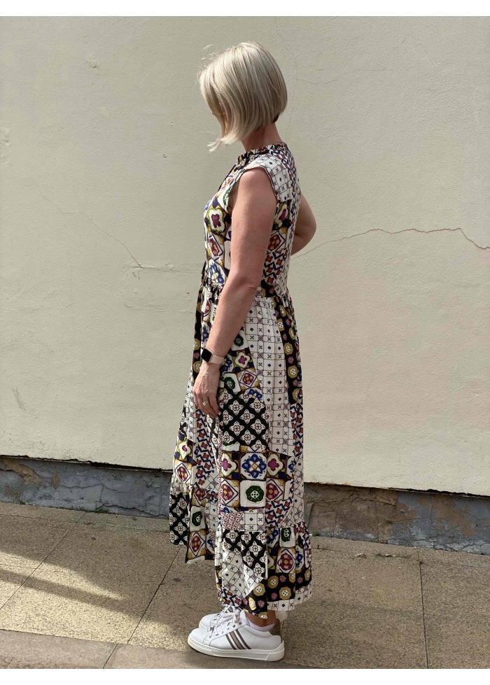 Milano | Tie Neck Maxi Dress