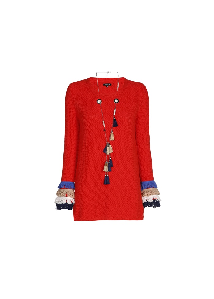 CarolineBiss | Fringed Sleeve Jumper