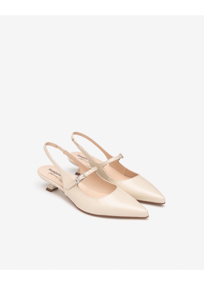 NeroGiardini | Flared Heel Neutral Shoes