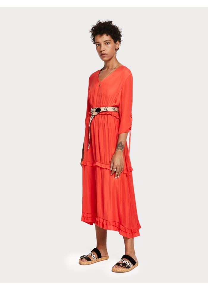 Maison Scotch | Ruffled Midi Dress