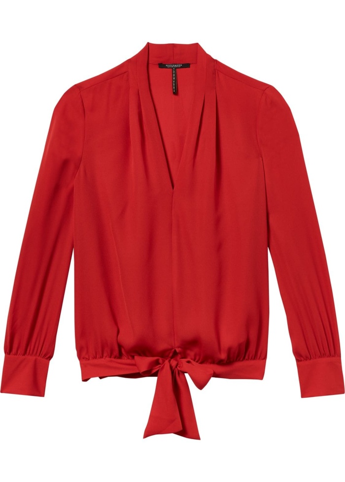 Maison Scotch | Draped V-Neck Top