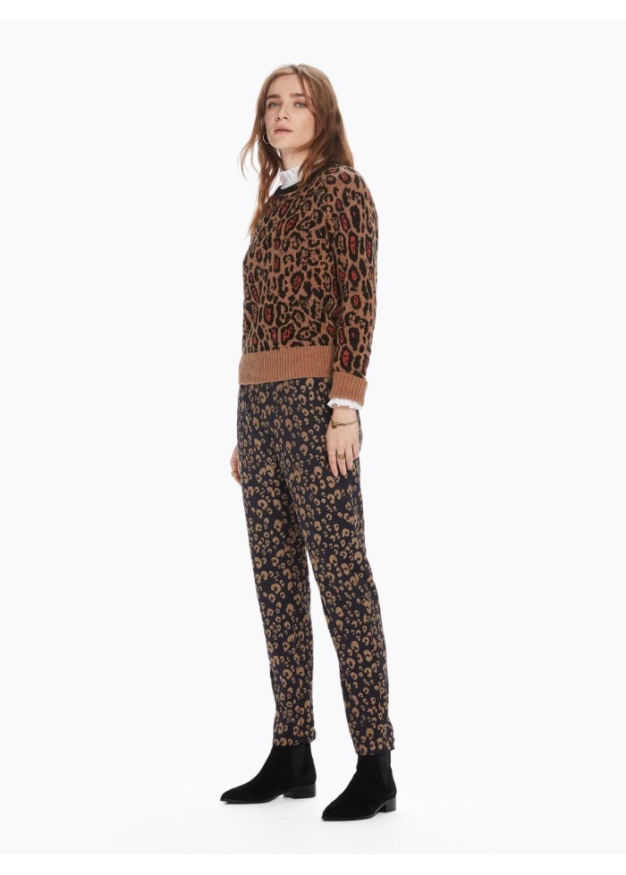 Maison Scotch | Leopard Jacquard Trousers