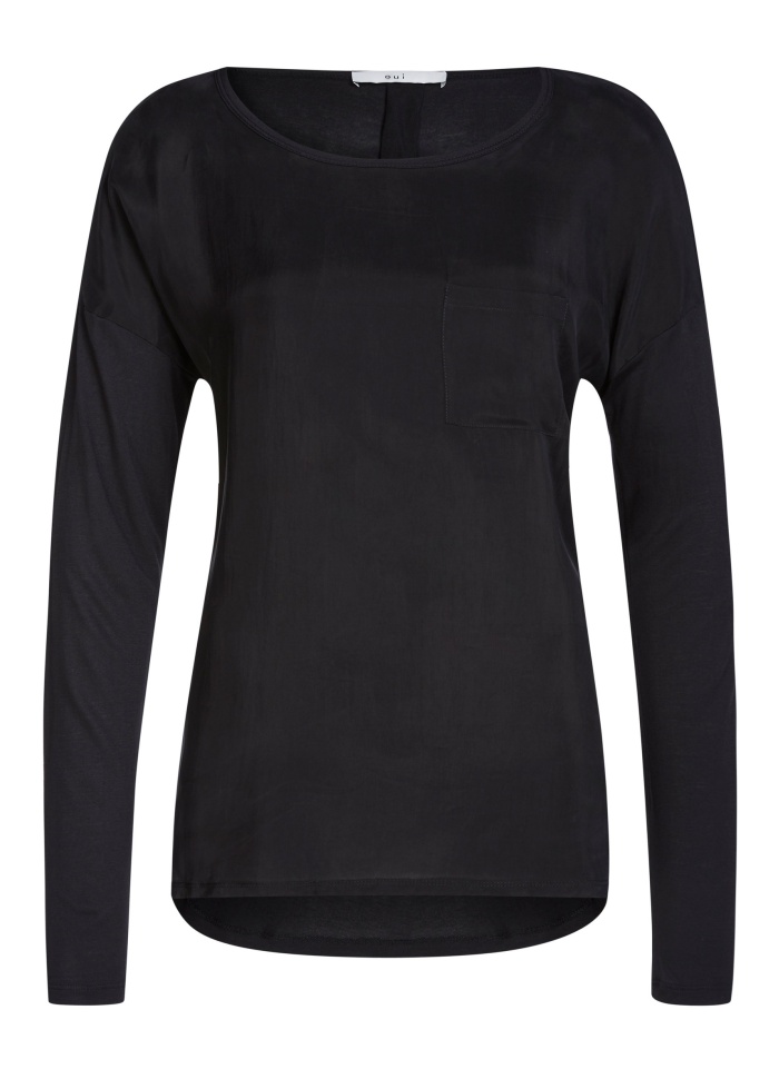 Oui | Cupro Patch Top