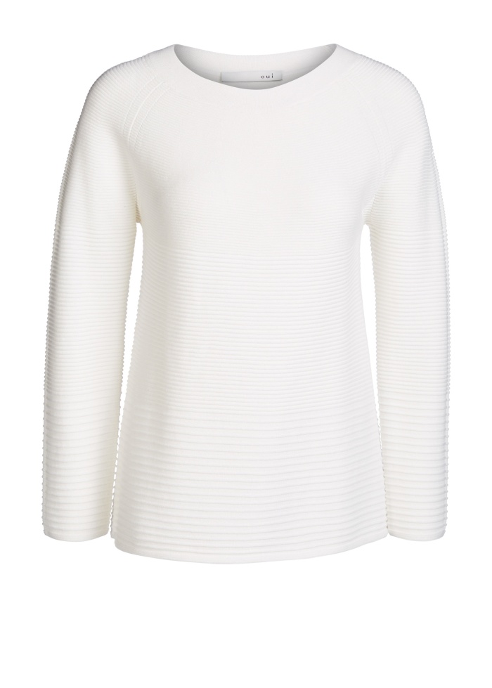 Oui | Textured Striped Jumper