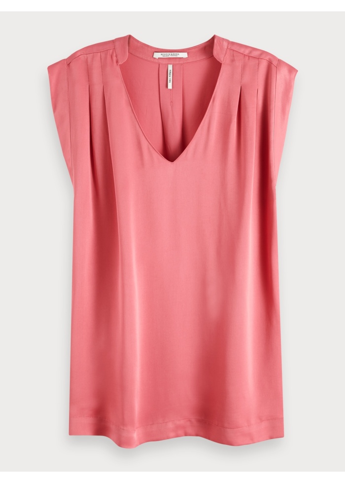 Maison Scotch | Sleeveless Pleated Top