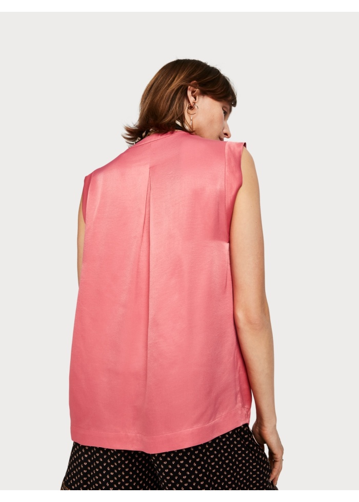 Maison Scotch | Sleeveless Pleated Top