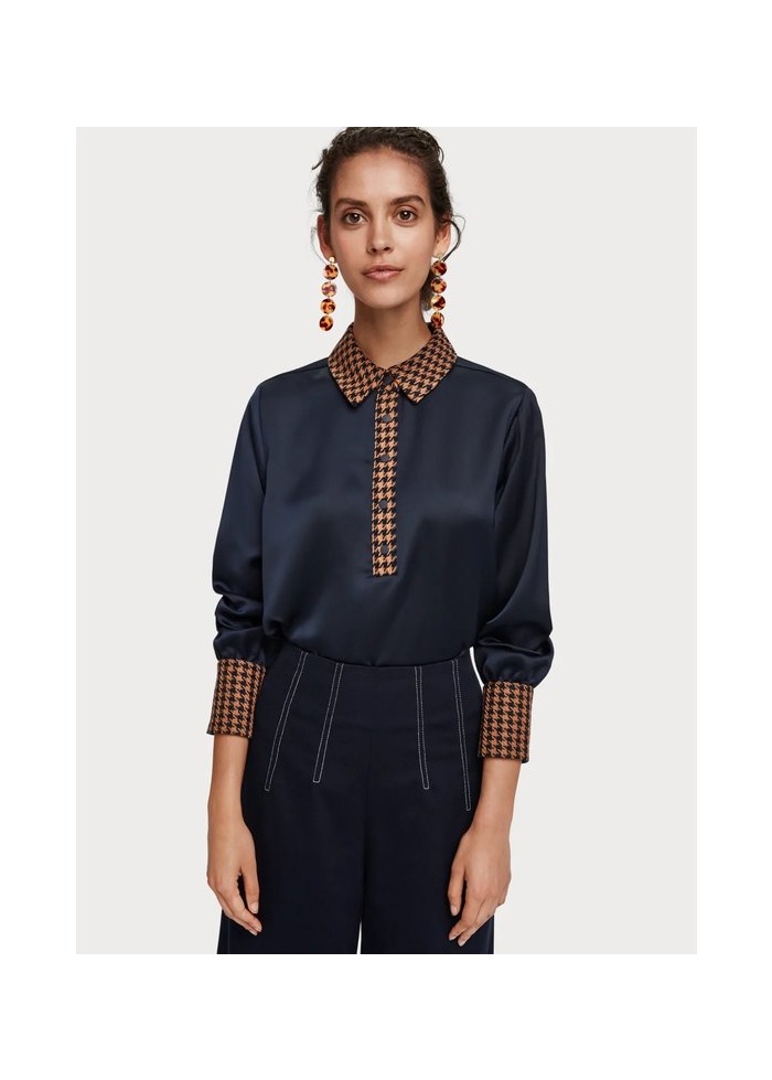 Maison Scotch | Contrast Satin Top