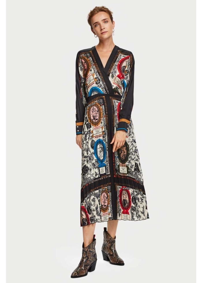 Maison Scotch | Printed Satin Dress