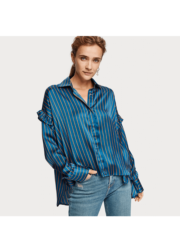 Maison Scotch | Striped Satin Shirt