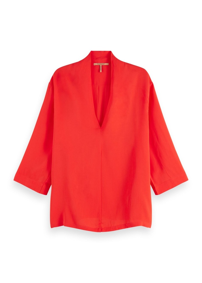 Maison Scotch | Crepe V-Neck Top